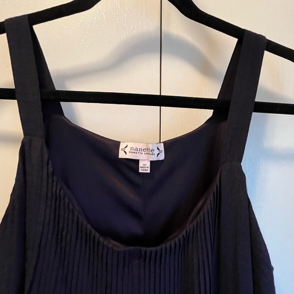 Nanette Lepore Navy Maxi Lined Dress Size 10 - Picture 3 of 6